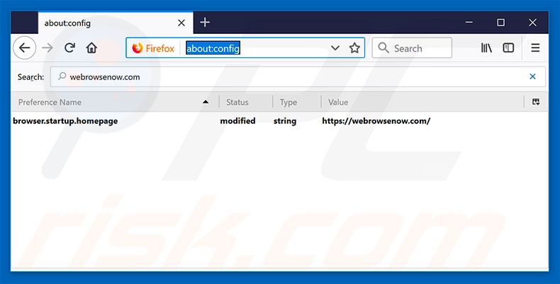 Removing webrowsenow.com from Mozilla Firefox default search engine