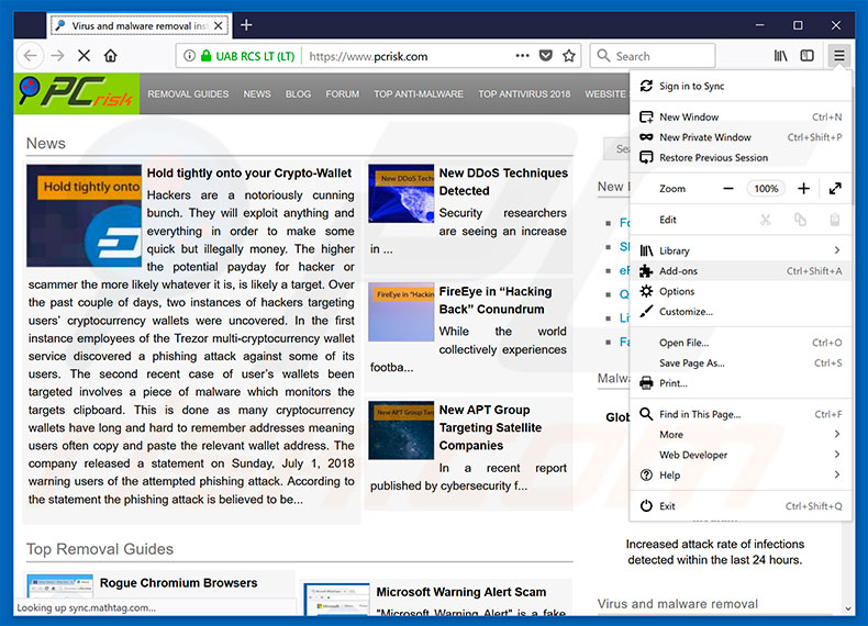 Removing yowwinnerprize.com ads from Mozilla Firefox step 1
