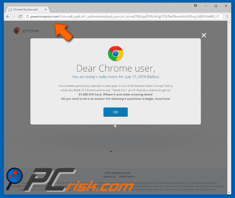 yowwinnerprize.com adware