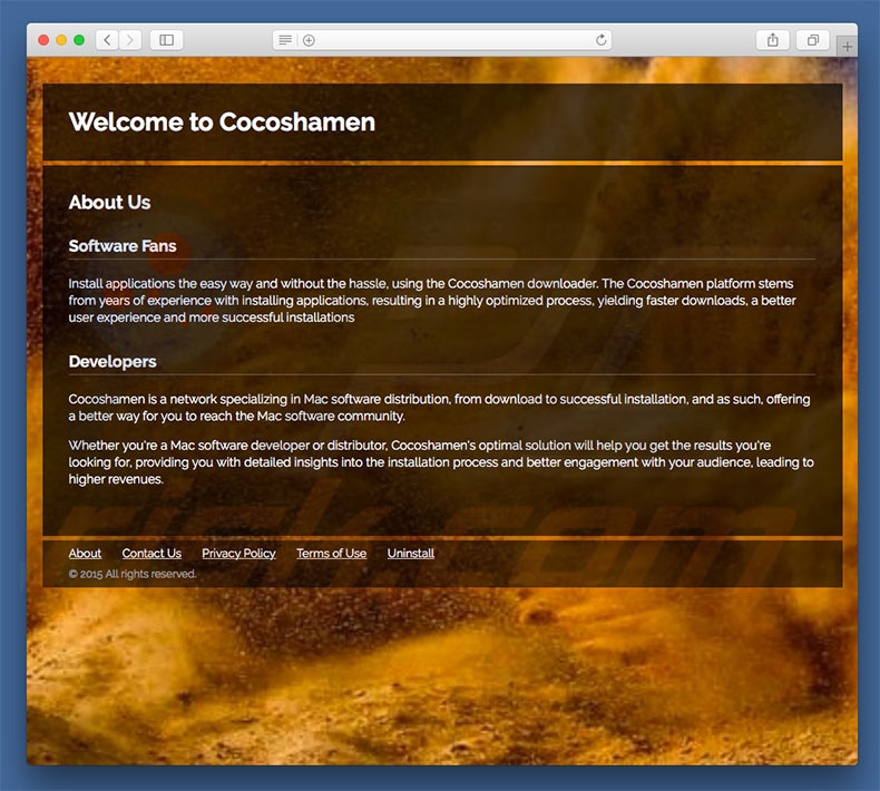 Dubious website used to promote search.cocoshamen.com