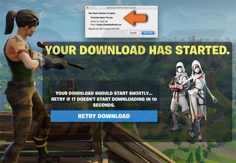 Epic Games Fortnite for Android–APK Downloads Leads to Malware