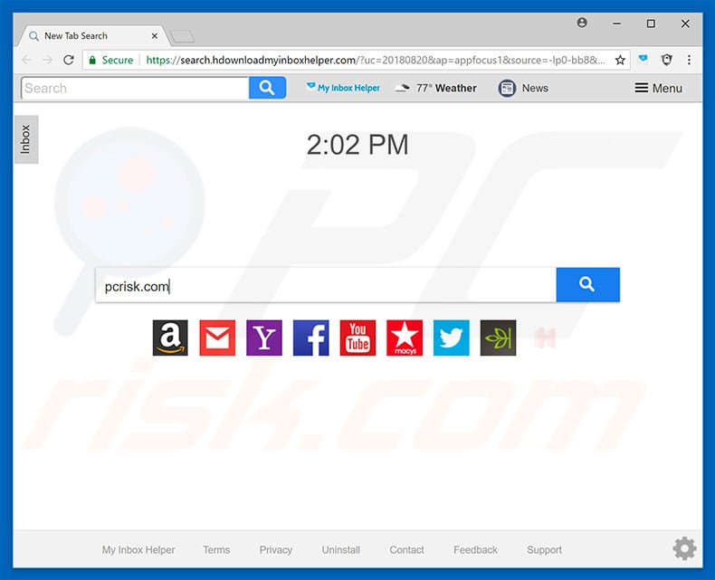 search.hdownloadmyinboxhelper.com browser hijacker