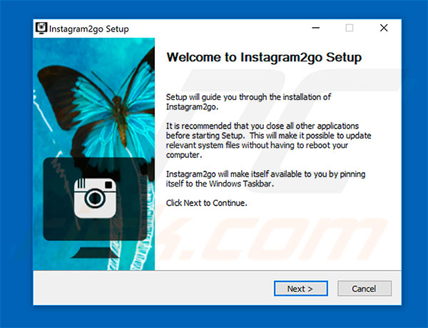 Official Instagram2go installation setup