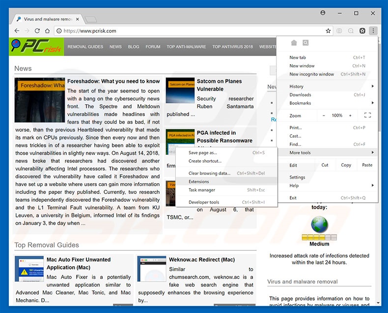 Removing Mp3tag  ads from Google Chrome step 1