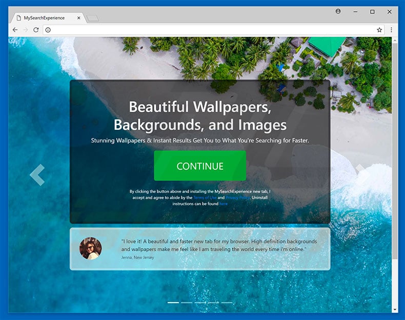 Website used to promote MSE browser hijacker