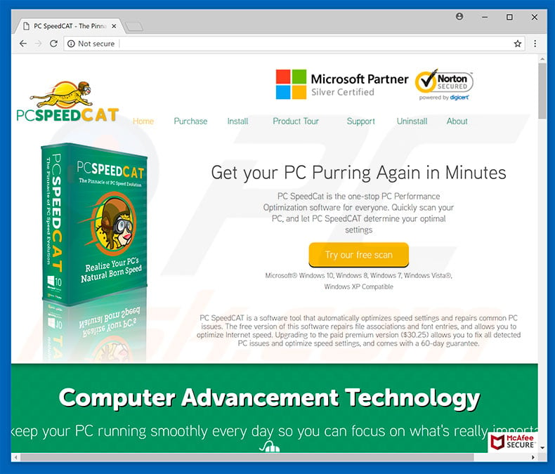 PC SpeedCat website