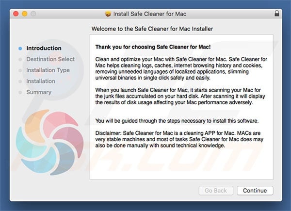 Official Safe Cleaner for Mac installer