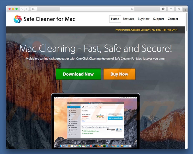 Official Safe Cleaner for Mac website