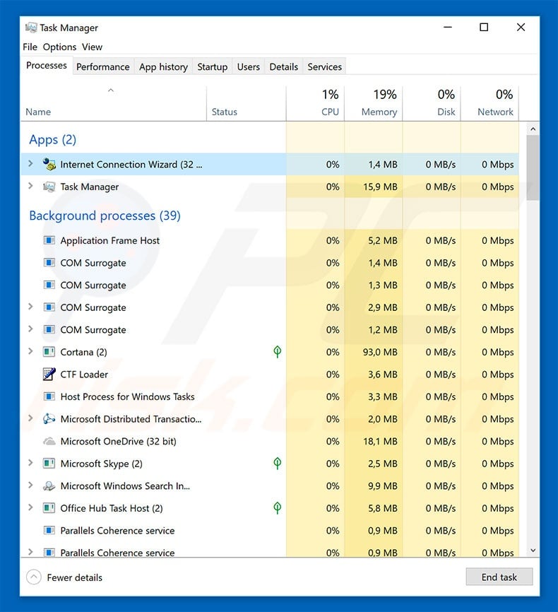 Sality trojan in Windows Task Manager