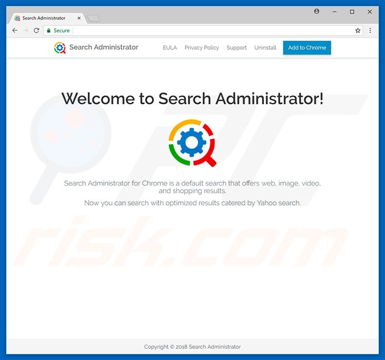 Website used to promote Search Administrator browser hijacker