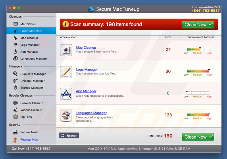 Secure Mac Tuneup unwanted application