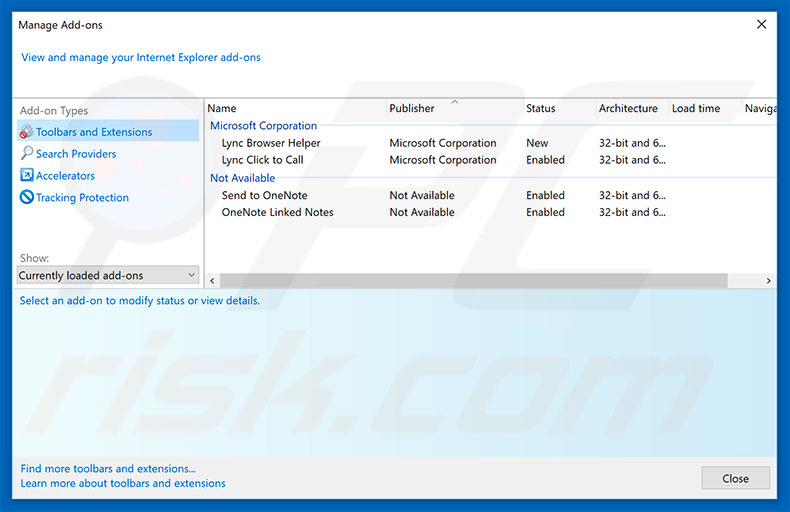 Removing rogue extensions from Internet Explorer step 2