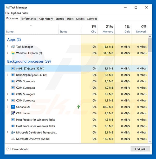 Torrent Extension adware in Windows Task Manager