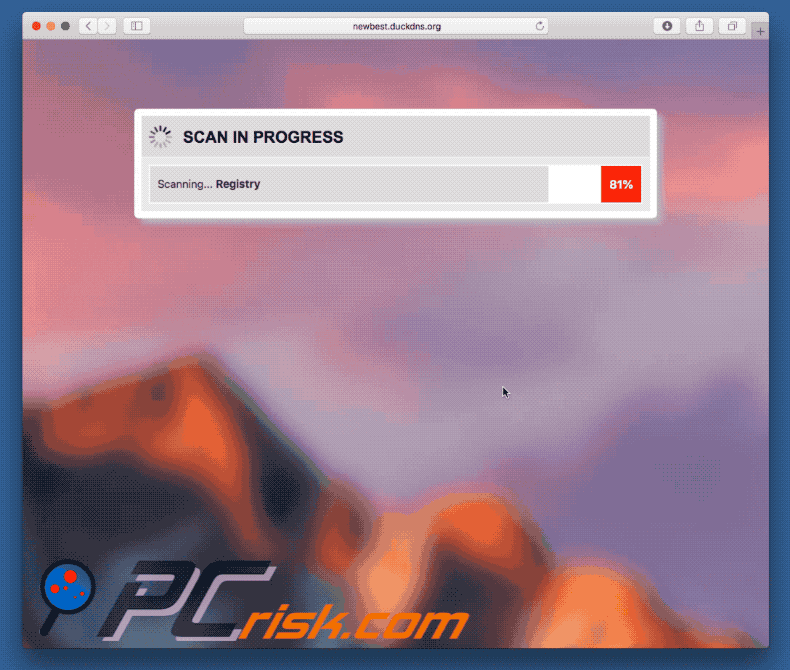 Appearance of Website You Visited Infected Your Mac With A Virus scam (GIF)
