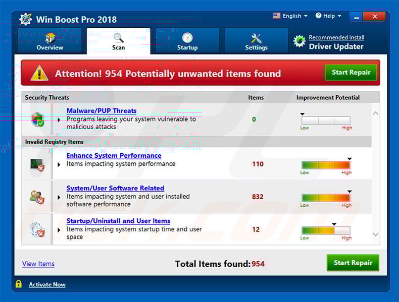 Win Boost Pro 2018 unwanted application