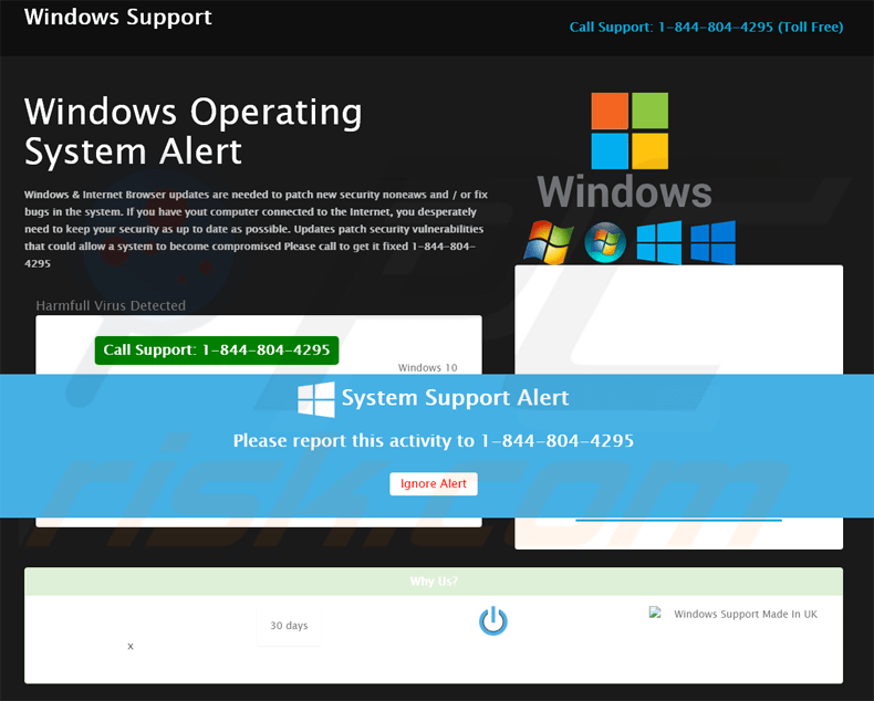 windows operating system alert variant 2
