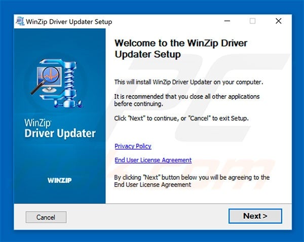 Official WinZip Driver Updater installer setup