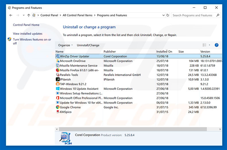 how to uninstall winzip driver updater windows 10