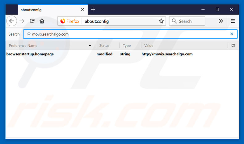 Removing wowmovix.com from Mozilla Firefox default search engine