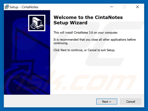 CintaNotes official installer