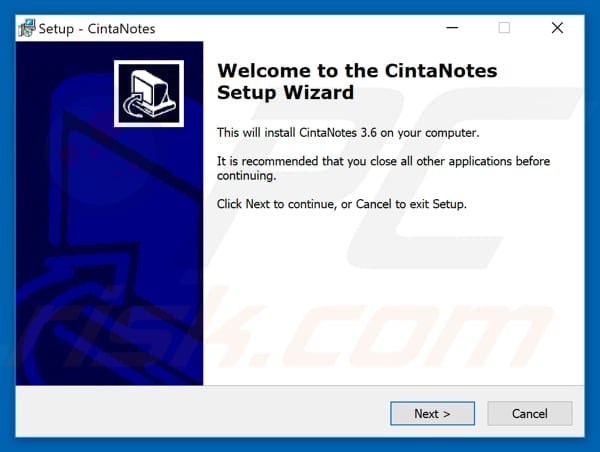 CintaNotes official installer