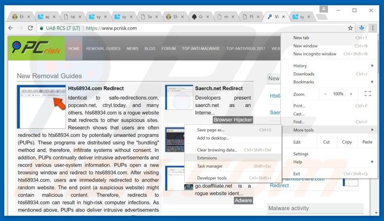 Removing adx1.com  ads from Google Chrome step 1