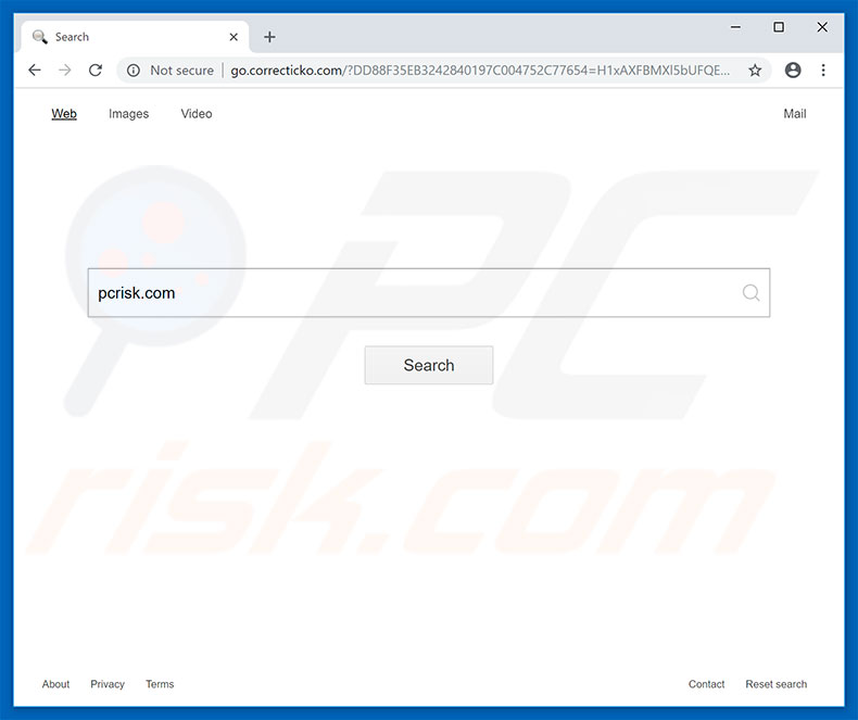 go.correcticko.com browser hijacker