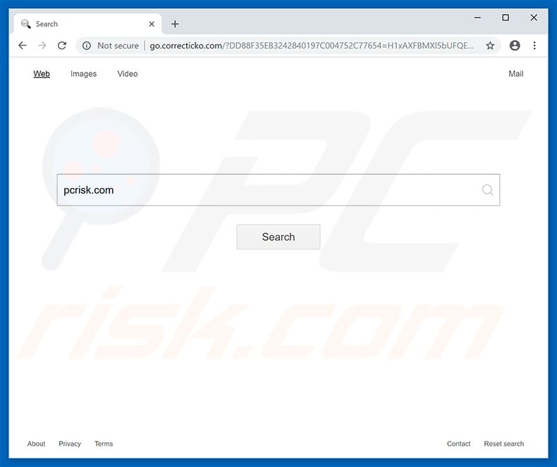 go.correcticko.com browser hijacker