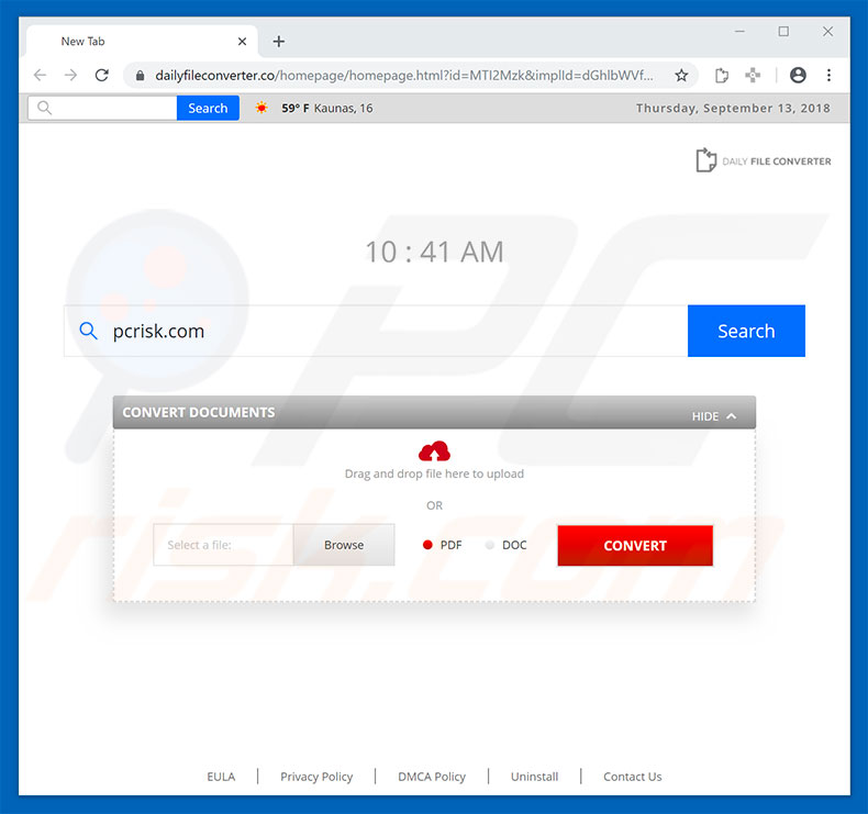 dailyfileconverter.co browser hijacker