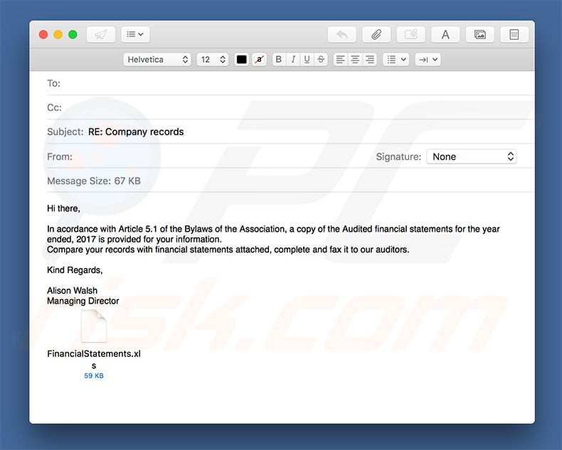 Deloitte Email Virus malware
