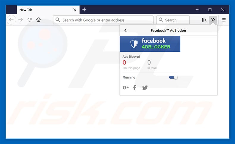 Facebook AdBlocker adware