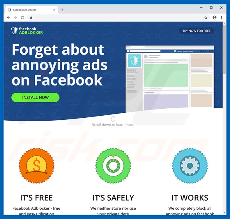 Official Facebook AdBlocker website