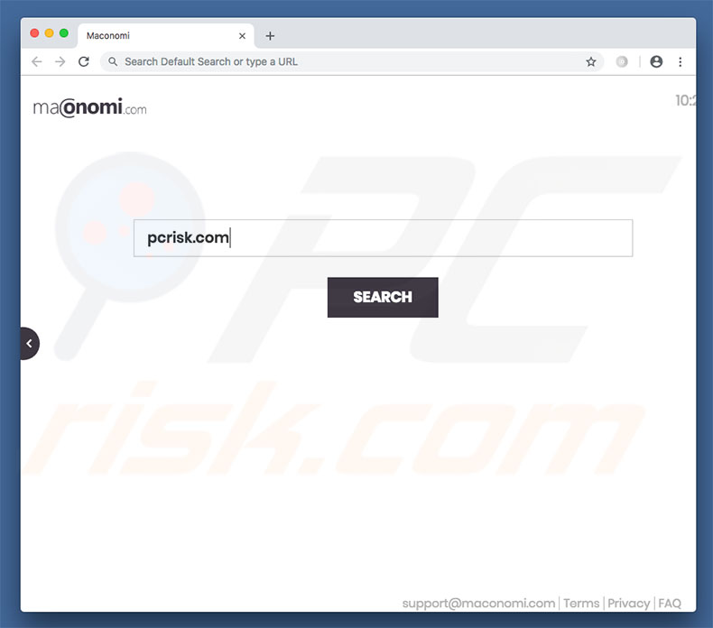 feed.maconomi.com browser hijacker on a Mac computer