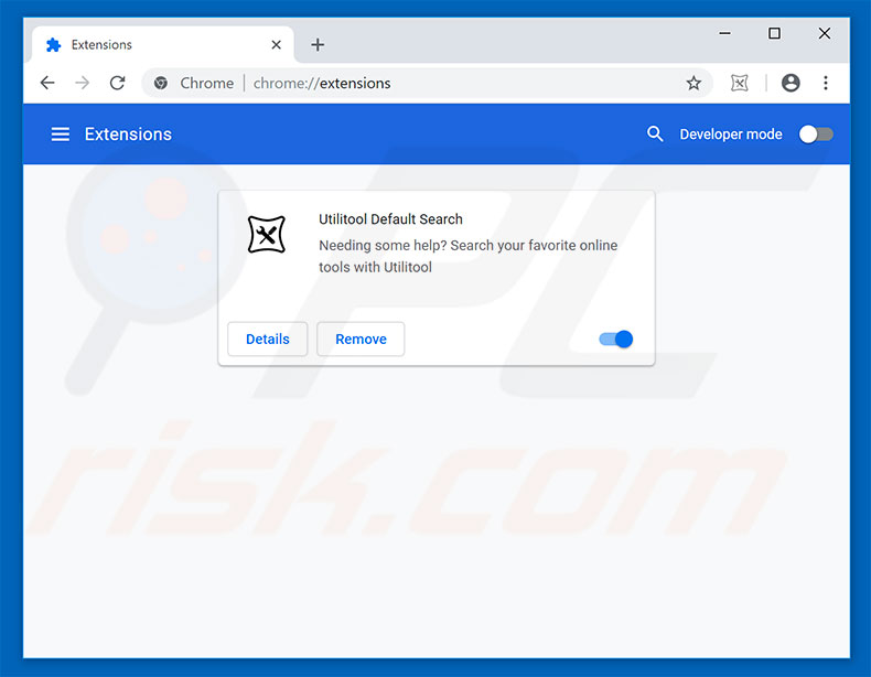 Removing feed.utilitooltech.com related Google Chrome extensions