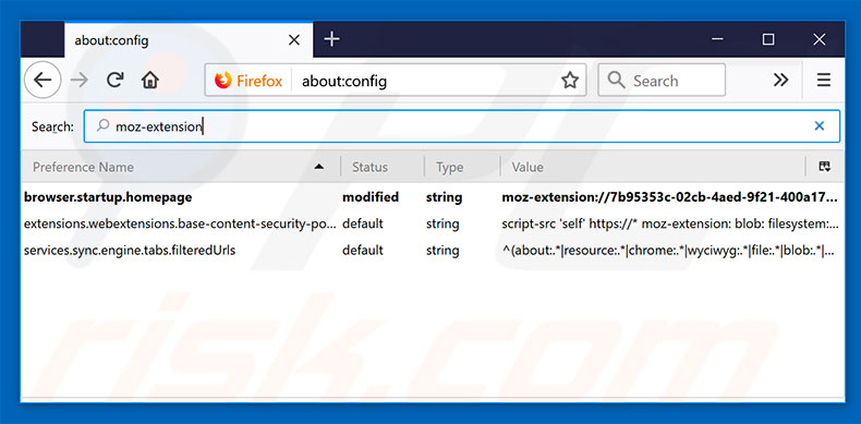 Removing search.hmyemailcenter.co from Mozilla Firefox default search engine