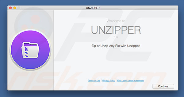 Delusive installer used to promote MM Unzip