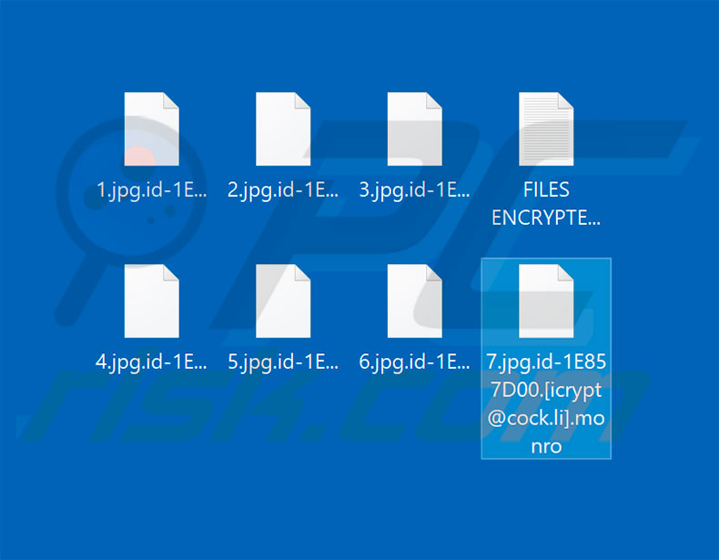Files encrypted by Monro