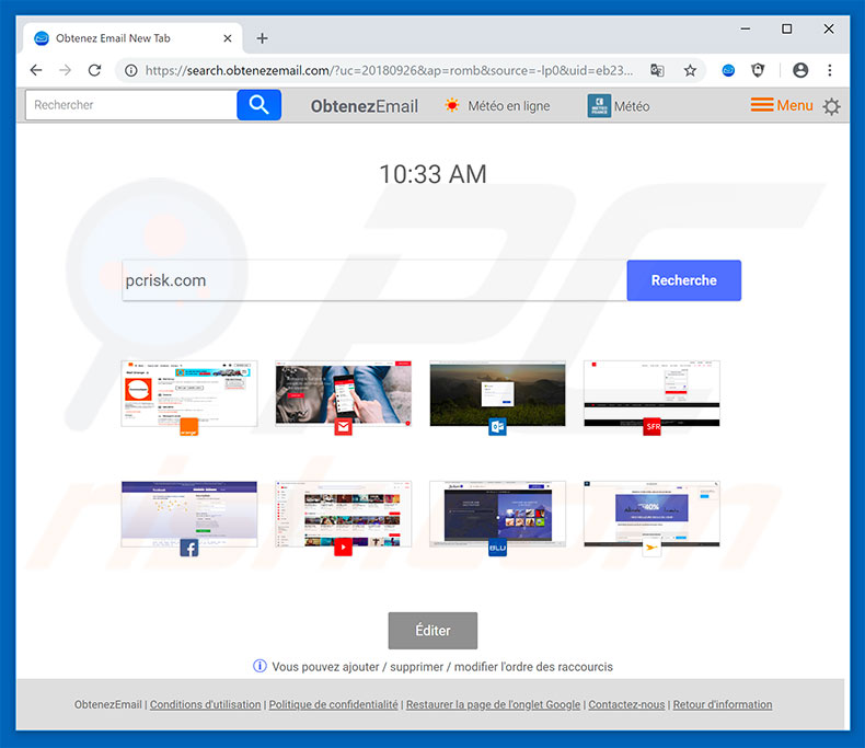 search.obtenezemail.com browser hijacker