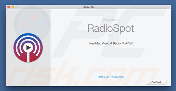 Delusive installer used to promote RadioSpot