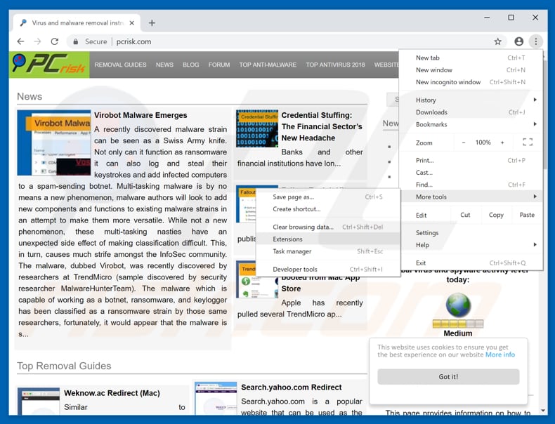 Removing reward-notifier.com  ads from Google Chrome step 1