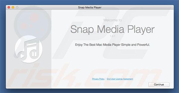 Delusive installer used to promote Snam Media Player