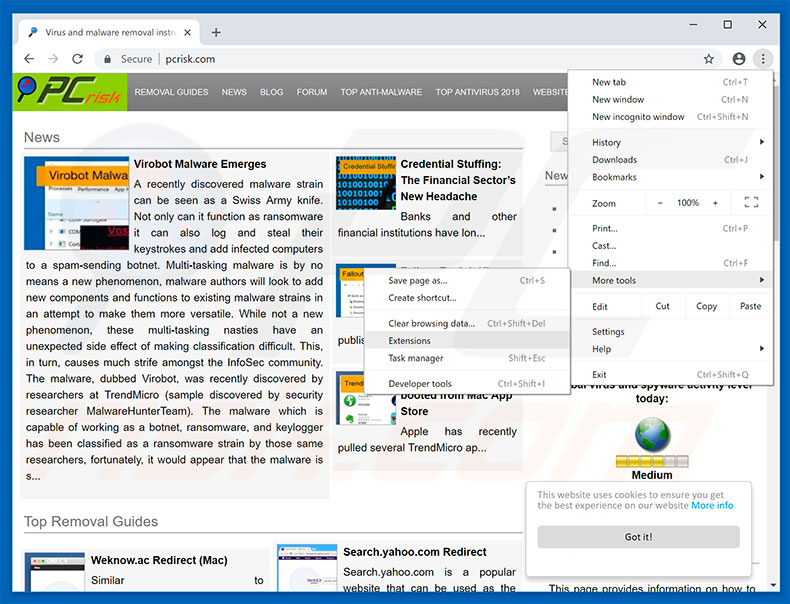 Removing ssalutary.com  ads from Google Chrome step 1