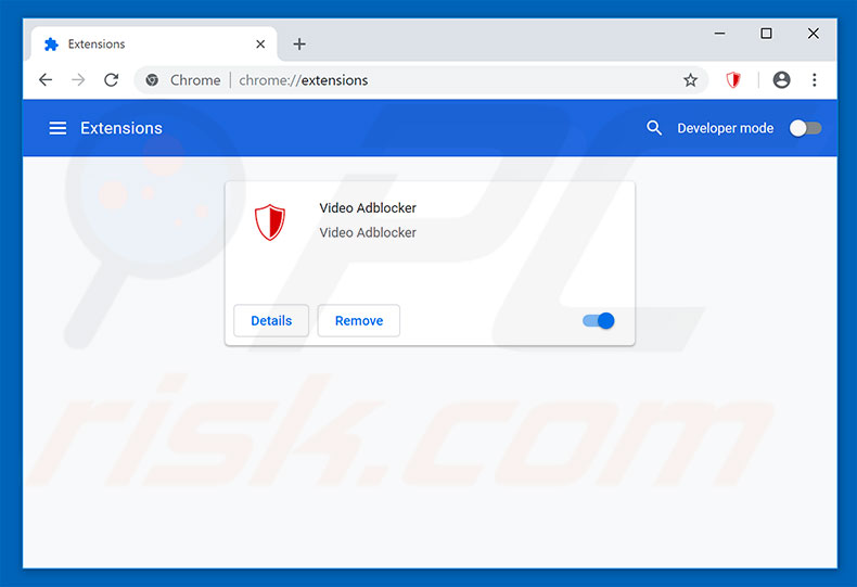 Removing Video AdBlocker ads from Google Chrome step 2