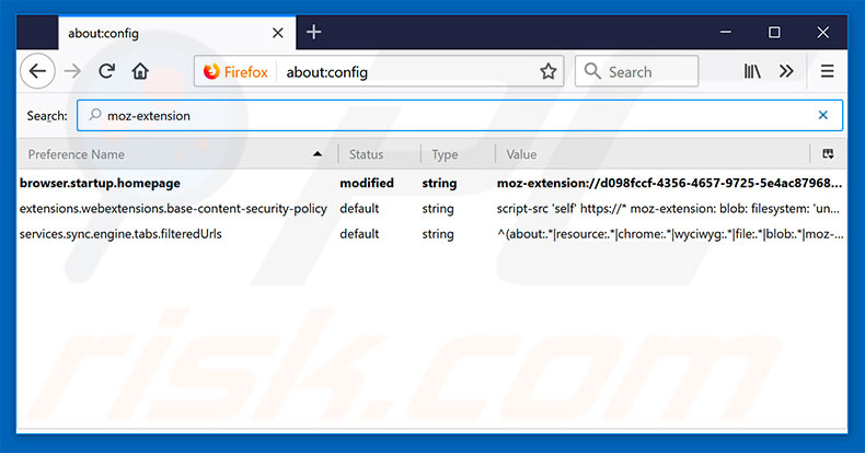 Removing search.zugriffemailnt.com from Mozilla Firefox default search engine