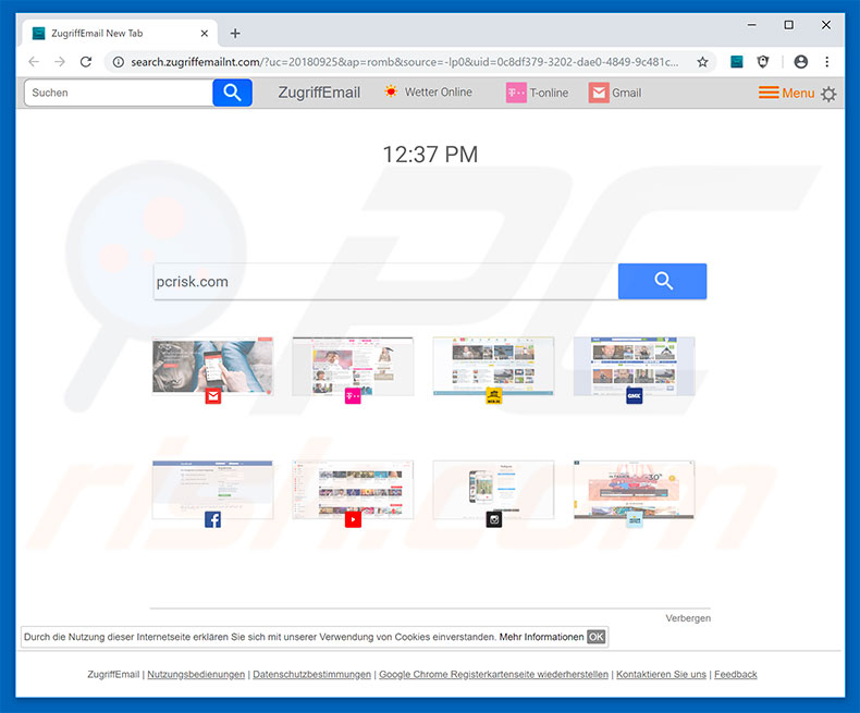 search.zugriffemailnt.com browser hijacker