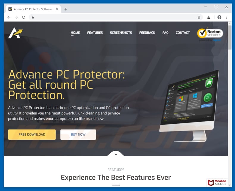 Advance PC Protector adware