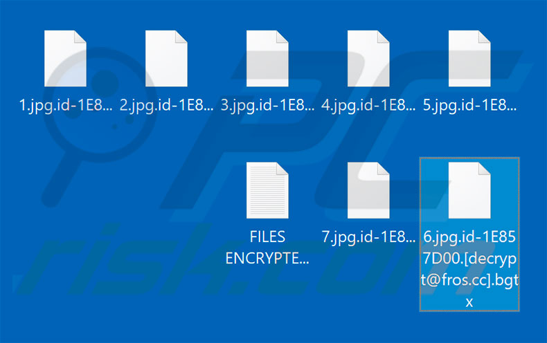 Files encrypted by Bgtx