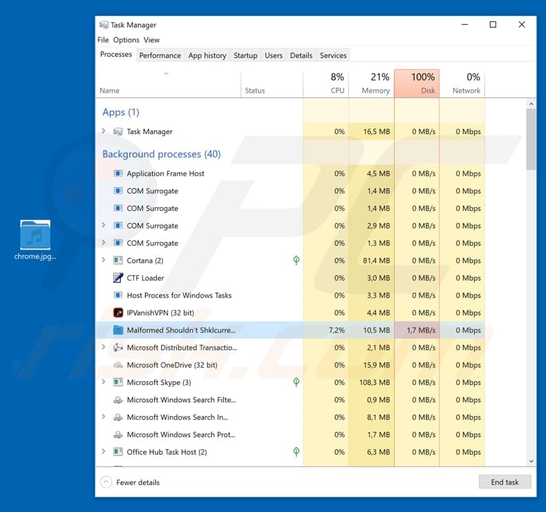 crypted000007-ransomware process