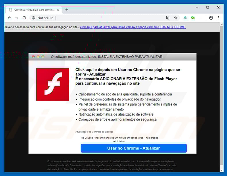 Rogue website distributing Flash Chrome Proxy
