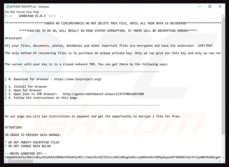 GANDCRAB V5.0.3 decrypt instructions
